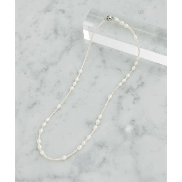 [�}���C]in mood BABY&RICEPRL 60CM NECKLACE/�A�[�o�����T�[�` ���b�\�iURBAN RESEARCH ROSSO�j �z���C�g