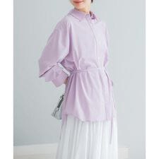 シルク混デザインカラーシャツ