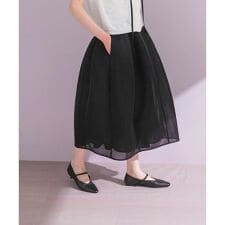 フラワーベルト付シアーダンボールスカート