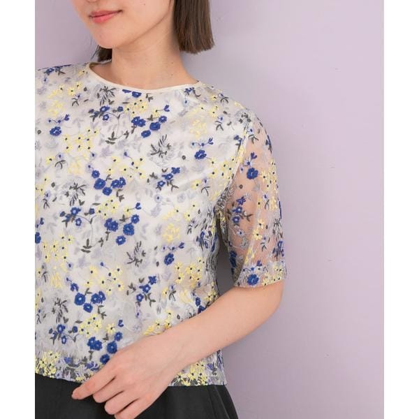 フラワー刺繍セミシアーブラウス | アーバンリサーチ ロッソ(URBAN