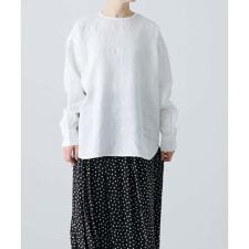 リネンクルーネックプルオーバー