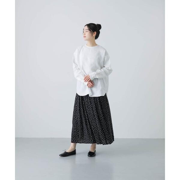 コットンクルーネックプルオーバーシャツ kagure かぐれ リネンクルー