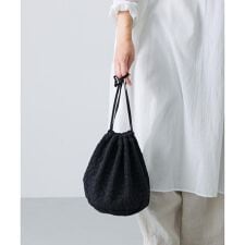 かぐれ(kagure)のコットンレース巾着バッグ