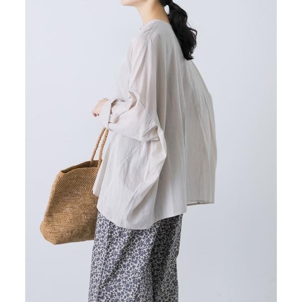 【美品タグあり】かぐれ　バックタックワイドシャツ　サーモンピンク 美品タグあり】かぐれ バックタックワイドシャツ サーモンピンク