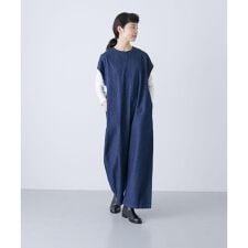 『2サイズ展開』デニムワイドオールインワン