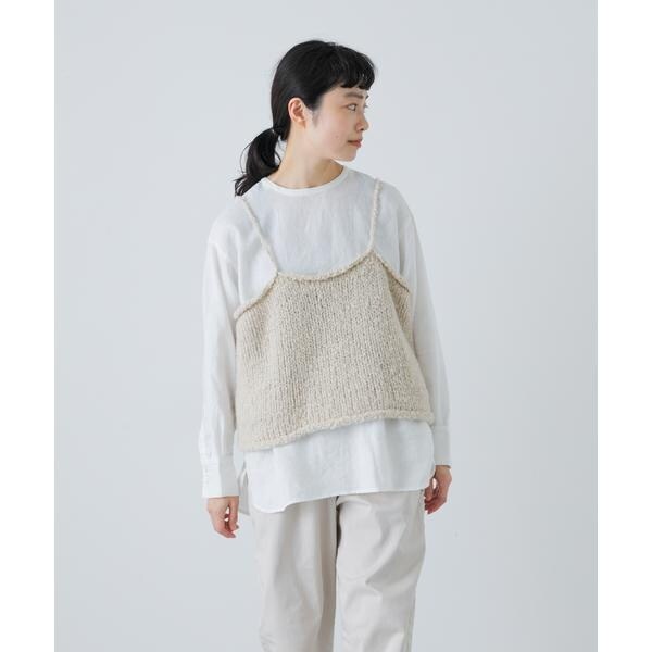 新品タグ付き　かぐれ　アルパカウールブークレニットキャミソール　アーバンリサーチ 新品タグ付 かぐれ アルパカウールブークレニットキャミソール 今季