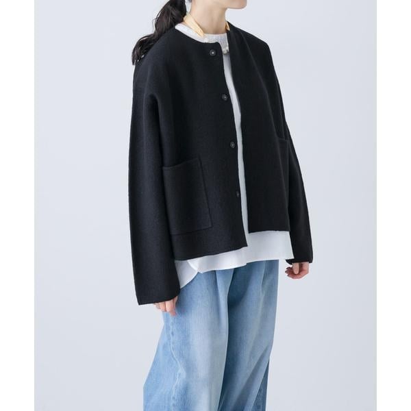 kagure かぐれ 完売品 ウール ノーカラー ジャケット 圧縮 カーディガン kagure かぐれ 完売品 ウール ノーカラー ジャケット 圧縮 カーディガン