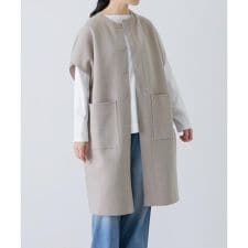 圧縮ウールフレンチロングジレ