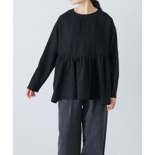 かぐれ(kagure)のウールガーゼギャザープルオーバー