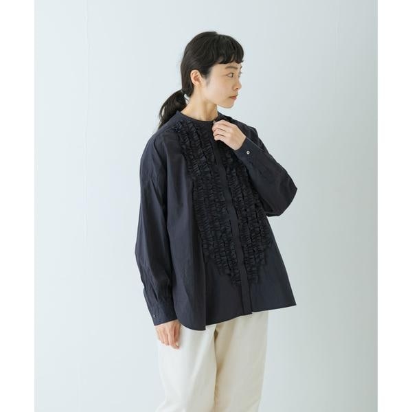 かぐれ　新品タグつき　コットンワッシャーフリルワイドシャツ　アーバンリサーチ かぐれ 新品タグつき コットンワッシャーフリルワイドシャツ アーバン