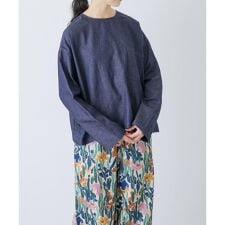 綿麻デニムプルオーバー