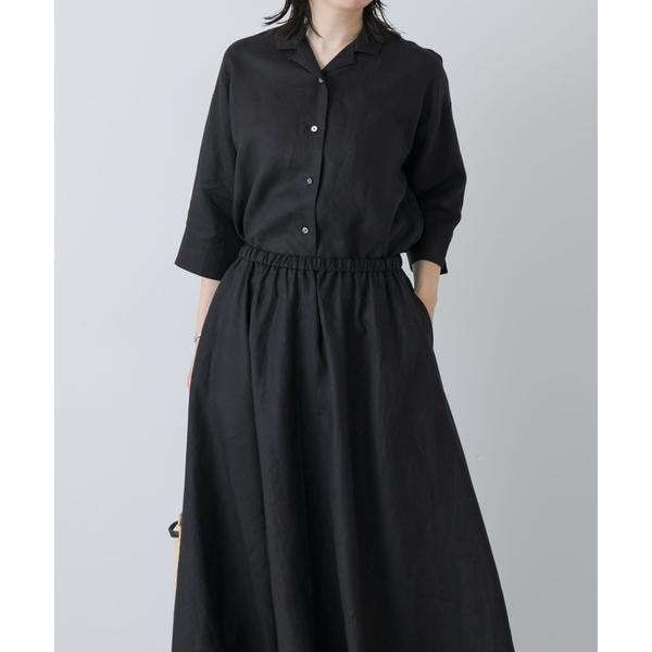 リネン半袖オープンカラーシャツ | かぐれ(kagure) | マルイウェブチャネル