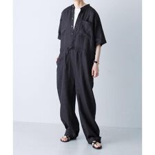 リネンハーフスリーブオールインワン | かぐれ(kagure) | マルイウェブ 