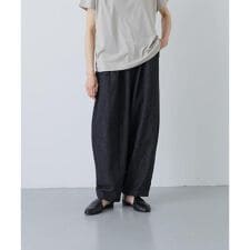 綿麻デニムボリュームパンツ