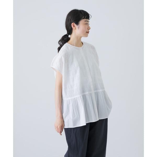 フロント刺繍フレンチブラウス | かぐれ(kagure) | マルイウェブチャネル