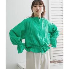 KBF(KBF)のBACKリボンボリュームスリーブブラウス