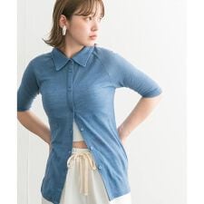 KBF(KBF)のジャガードポロカーディガン