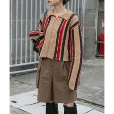 KBF(KBF)のフロントZIPストライプカーディガン