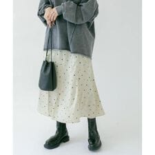 ドット×フラワーマーメイドスカート