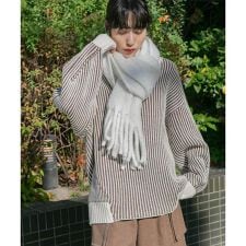 KBF(KBF)のバイカラーRIBオーバーニット