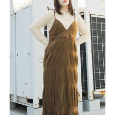 KBF(KBF)のマジョリカプリーツキャミワンピース