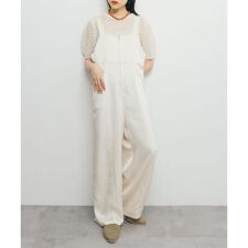 フロントZIPサテンサロペット