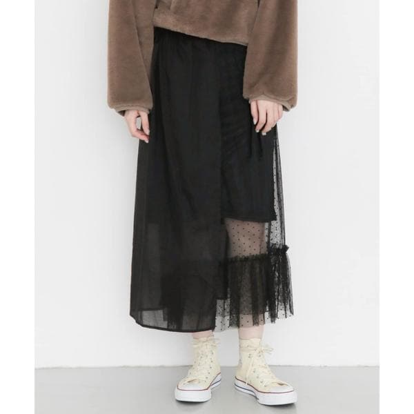 チュールレイヤードチェックスカート | KBF | マルイウェブチャネル