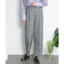 センタープレスWIDEチェックパンツ