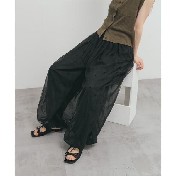 KBF フロッキードットチュールバルーンパンツ セール】フロッキードットチュールバルーンパンツ（その他パンツ