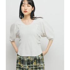 Uネックブークレトップス