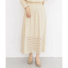 KBF+　ジャガードフレアマキシスカート