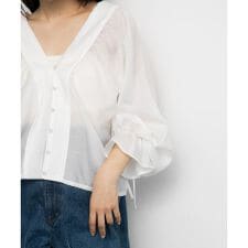 ピンタックギャザーブラウス