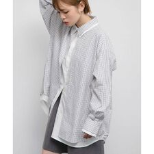 チェックレイヤードBIGシャツ