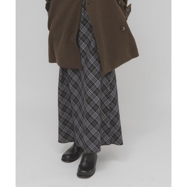 今期新品　KBF♡ チュールレイヤードチェックスカート ケービーエフ KBF チュールレイヤードチェックスカート （BLACK