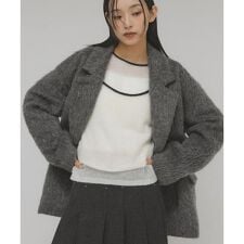 バイカラーキャミレイヤードニット