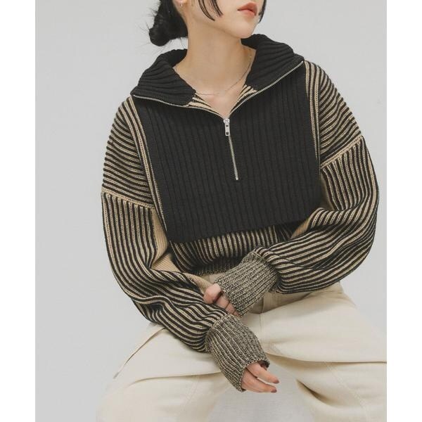 レイヤードハーフZIPニット | KBF | マルイウェブチャネル