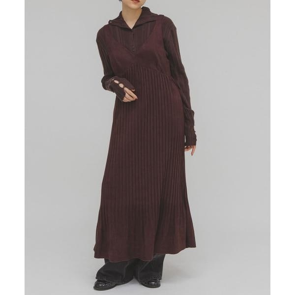 KBF ベロアシャーリングドレス　グレー ベロアシャーリングドレス | KBF | マルイウェブチャネル