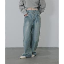 『3サイズ展開』タックボタンアップデニム