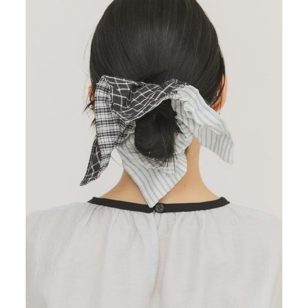 チェックストライプコンビシュシュ | KBF | マルイウェブチャネル