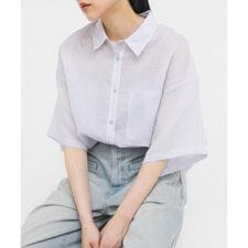 シアーストライプBIGシャツ