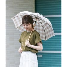 スメリー(SMELLY)のbecause　ギンガムチェックバンブー長傘