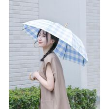 スメリー(SMELLY)のbecause　ギンガムチェックバンブー長傘