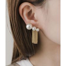 スメリー(SMELLY)のグラデーションパールチェーンイヤリング