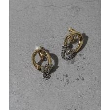 スメリー(SMELLY)のオーバルロールチェーンイヤリング