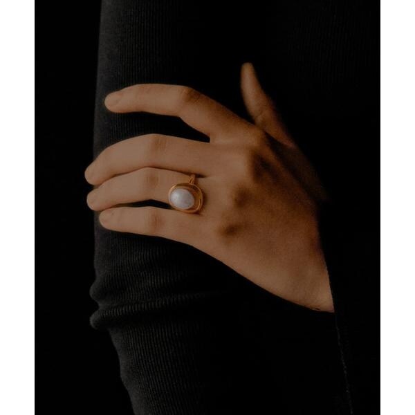 [}C]SMELLY sof pearl round ring/X[iSMELLYj S[h