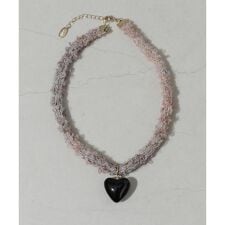 ハートトップニットコードチョーカーネックレス