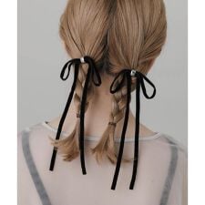 『WEB/一部店舗限定』ベロアリボン2セットヘアカフ