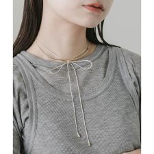 メタルカーブチョーカーネックレス