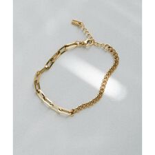 ステンレスコンビチェーンブレスレット