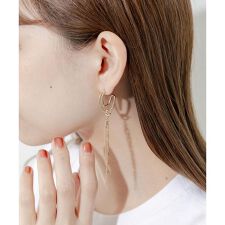 2WAYチェーンオーバルピアス